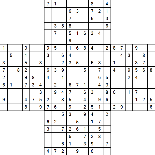 Cross Sudoku - Medio