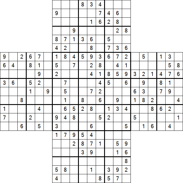 Cross Sudoku - Medium