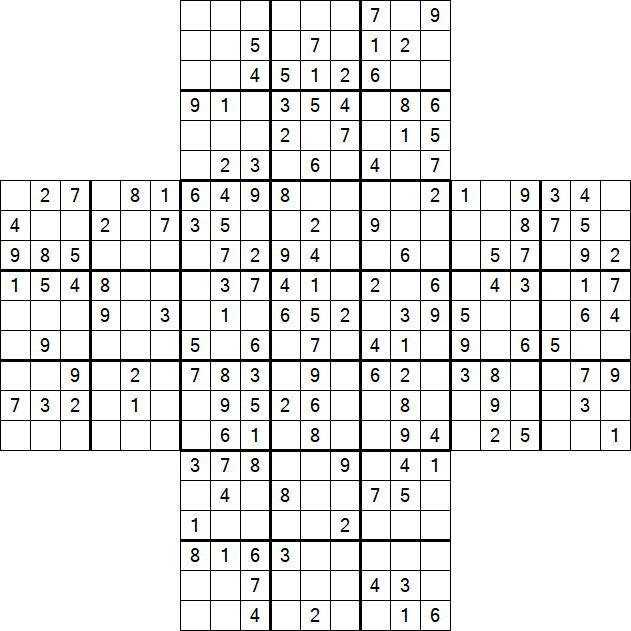 Cross Sudoku - Medium