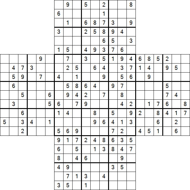 Cross Sudoku - Medium