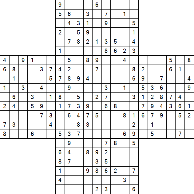 Cross Sudoku - Medium