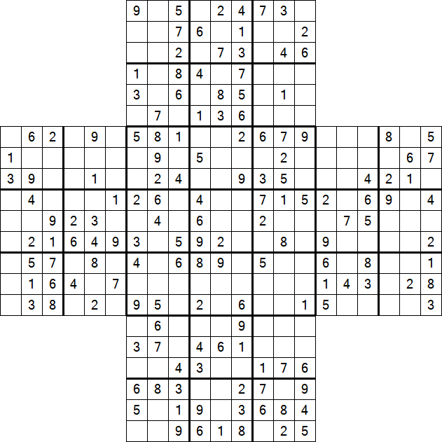 Cross Sudoku - Medium
