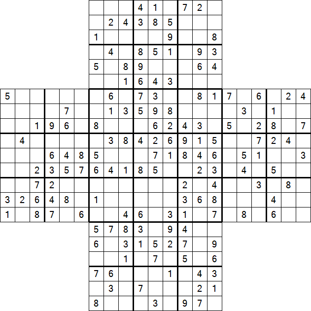 Cross Sudoku - Medium