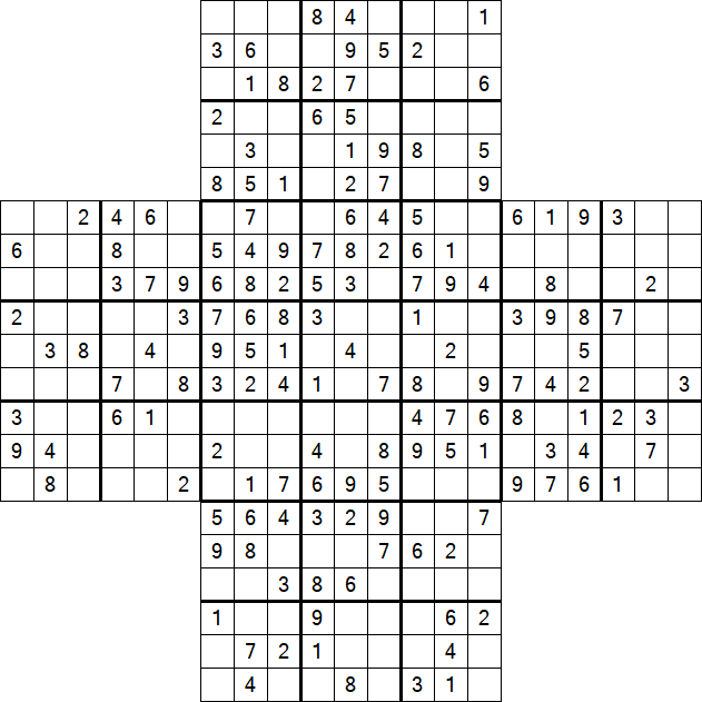 Cross Sudoku - Medium