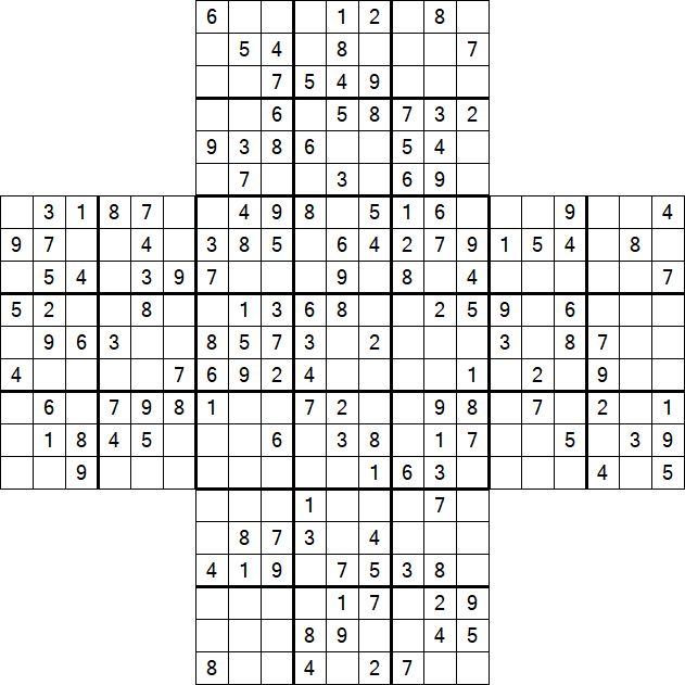Cross Sudoku - Medium