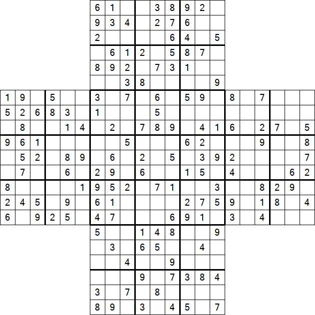 Cross Sudoku - Mittel