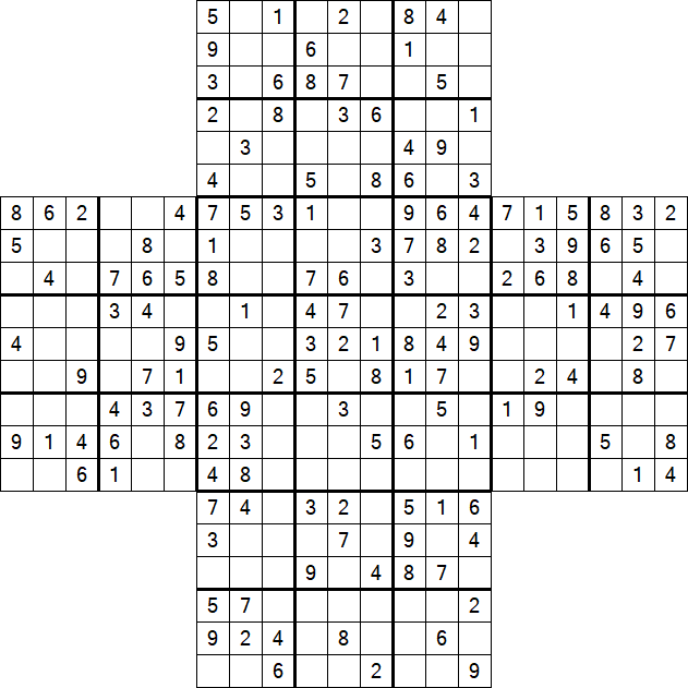 Cross Sudoku - Mittel