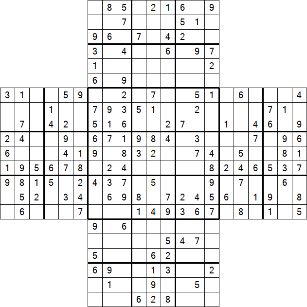 Cross Sudoku - Mittel