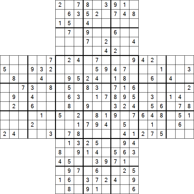 Cross Sudoku - Mittel