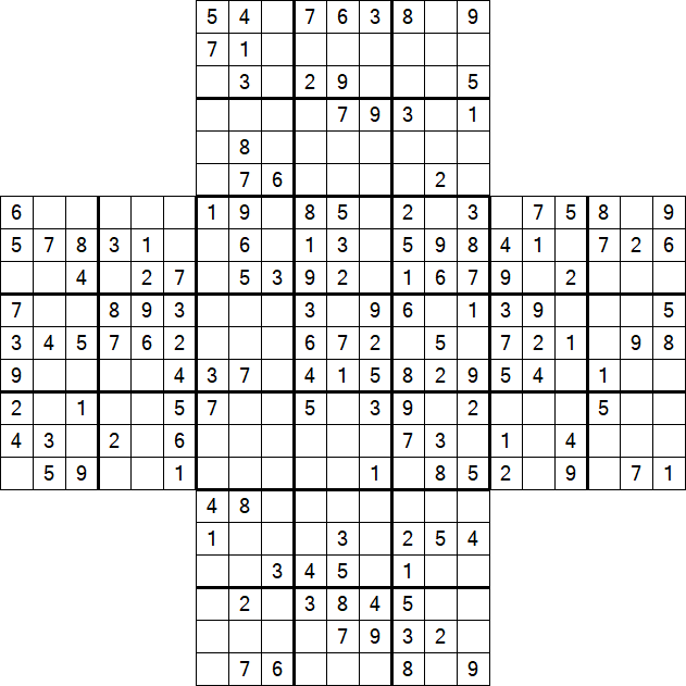 Cross Sudoku - Mittel