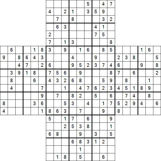 Cross Sudoku - Mittel