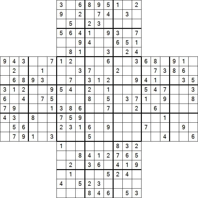 Cross Sudoku - Mittel