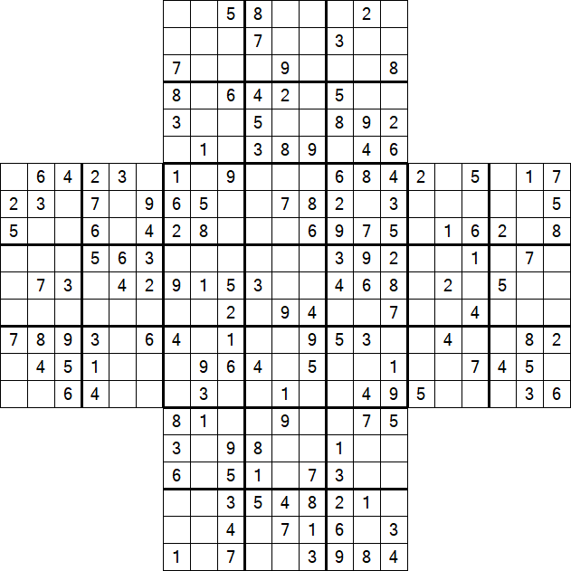 Cross Sudoku - Mittel