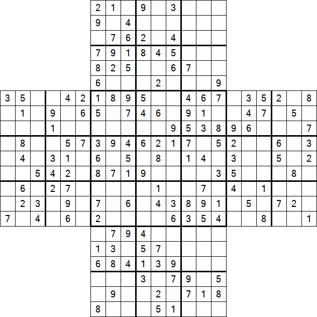 Cross Sudoku - Mittel