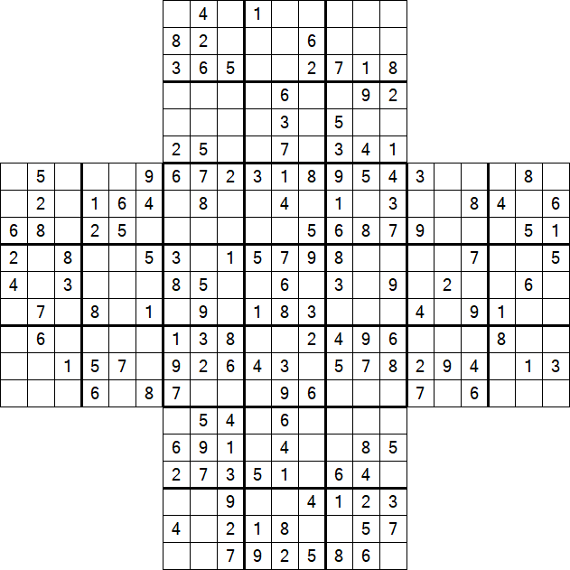 Cross Sudoku - Mittel