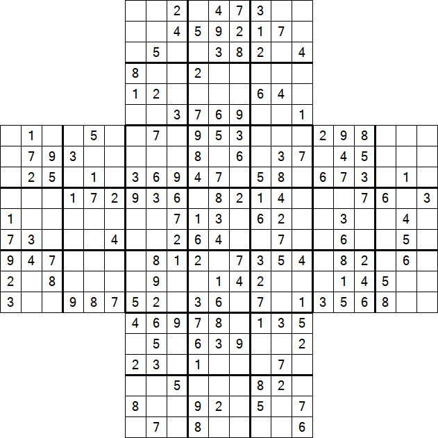 Cross Sudoku - Mittel