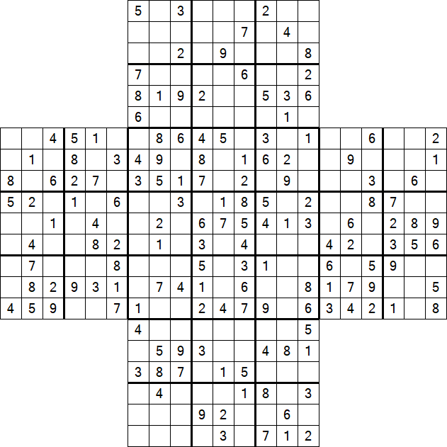 Cross Sudoku - Mittel