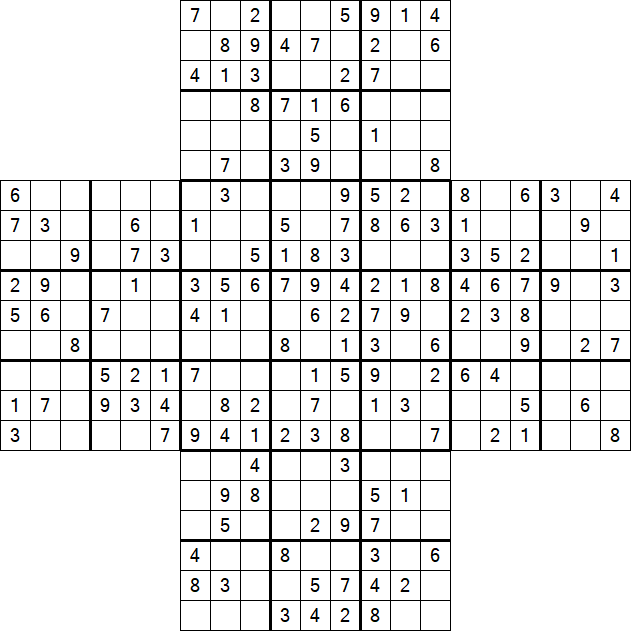 Cross Sudoku - Mittel