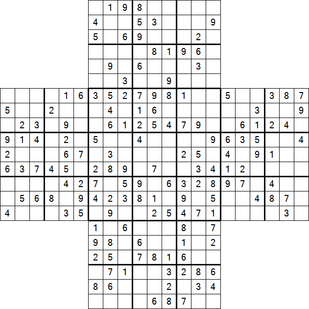 Cross Sudoku - Mittel