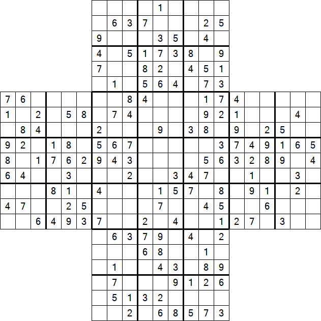 Cross Sudoku - Mittel