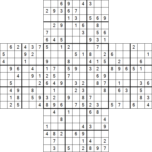 Cross Sudoku - Mittel
