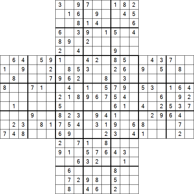 Cross Sudoku - Mittel