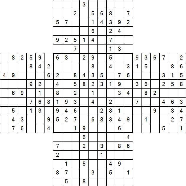 Cross Sudoku - Mittel