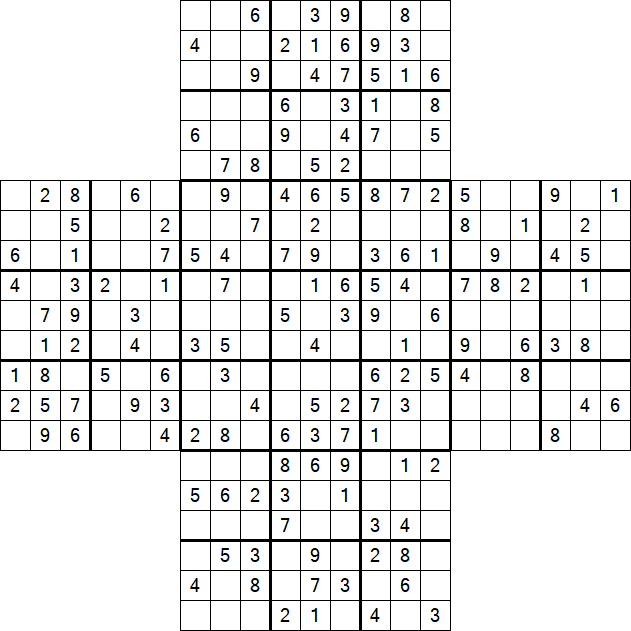 Cross Sudoku - Mittel