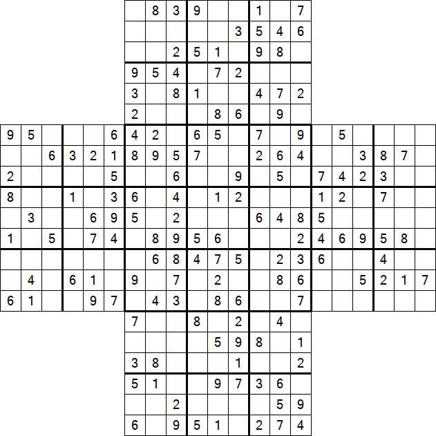 Cross Sudoku - Mittel