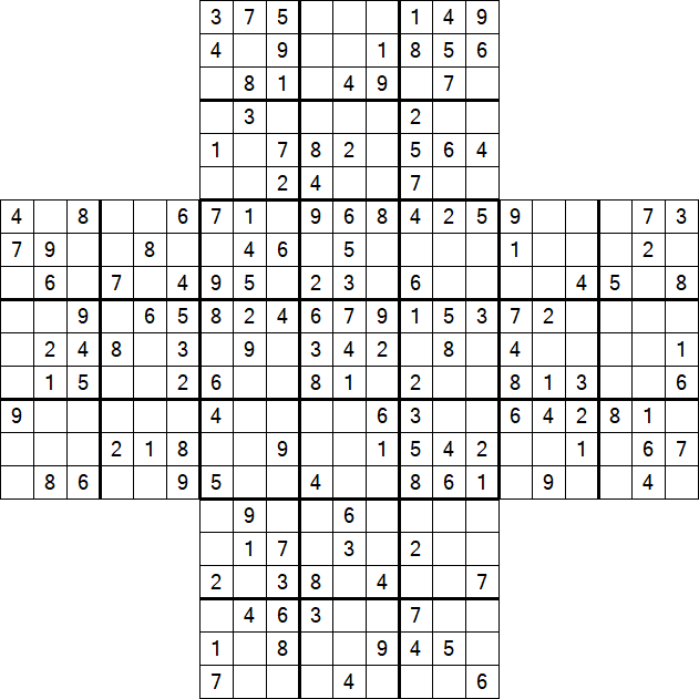 Cross Sudoku - Mittel