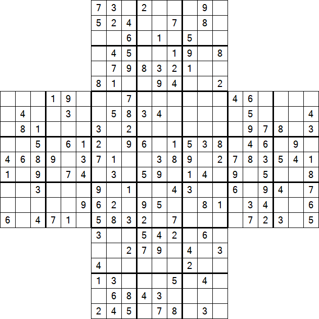 Cross Sudoku - Mittel