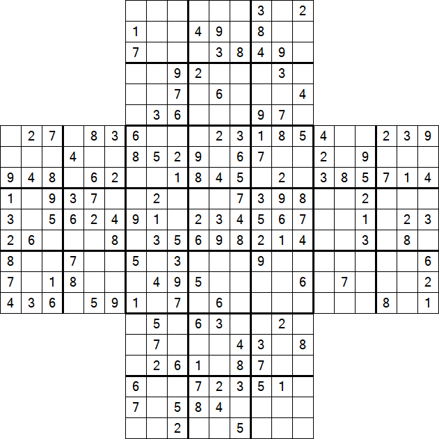 Cross Sudoku - Mittel