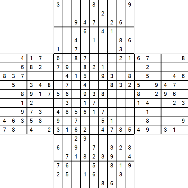 Cross Sudoku - Medium