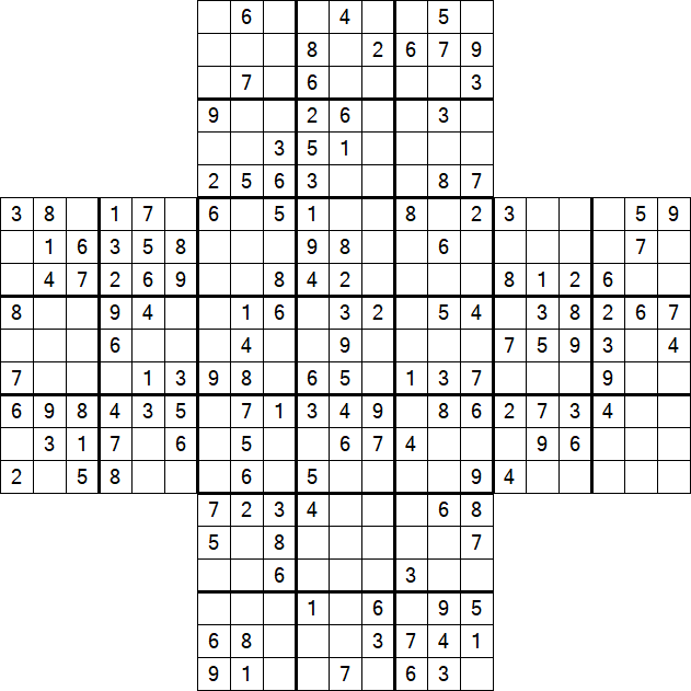 Cross Sudoku - Mittel
