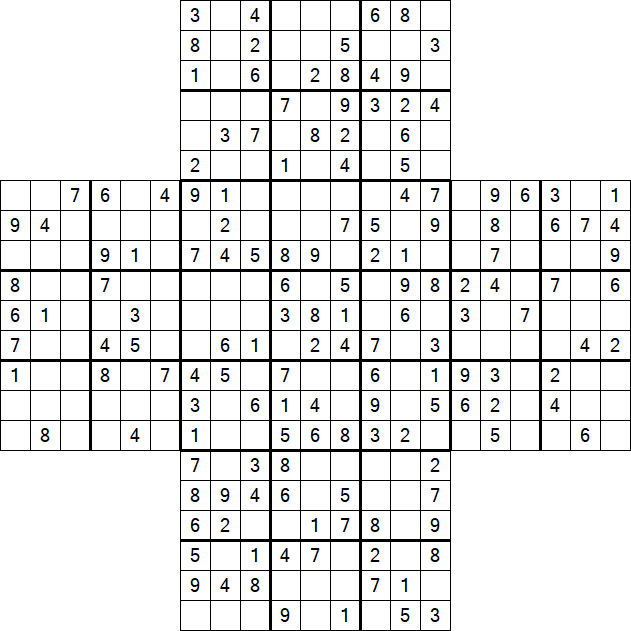 Cross Sudoku - Mittel