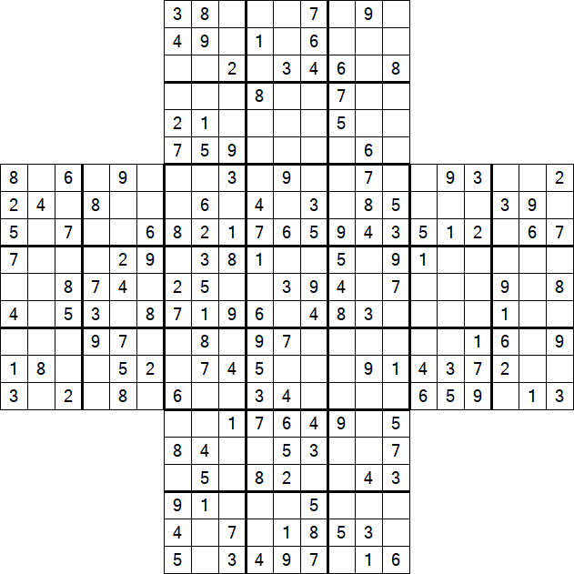 Cross Sudoku - Mittel