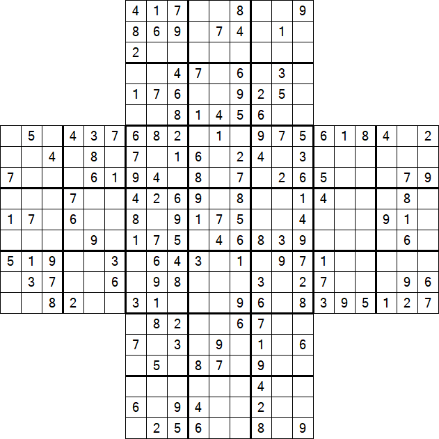 Cross Sudoku - Mittel