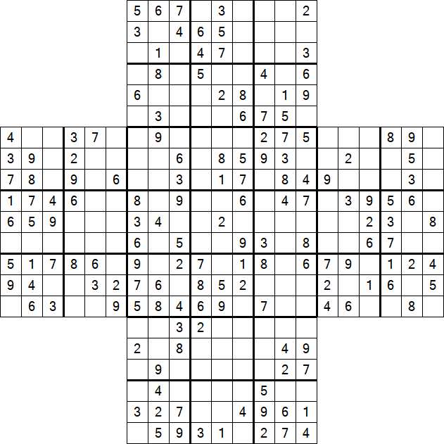 Cross Sudoku - Mittel