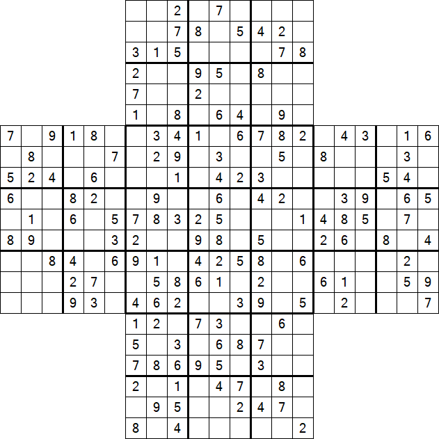 Cross Sudoku - Mittel