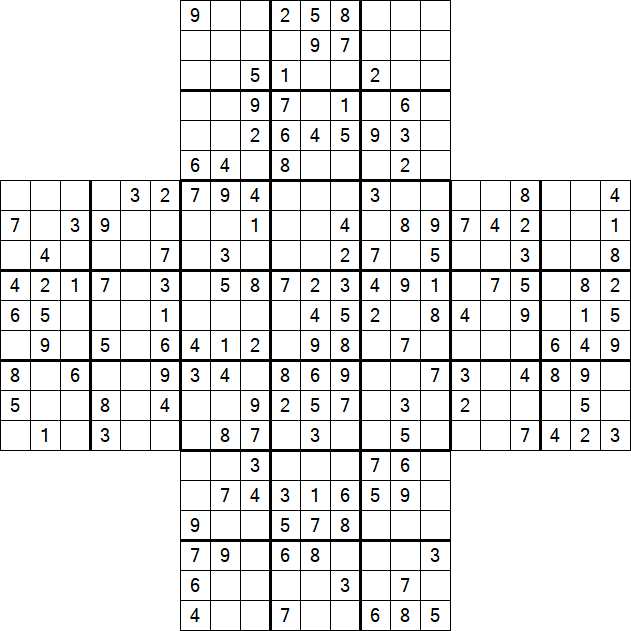 Cross Sudoku - Medium
