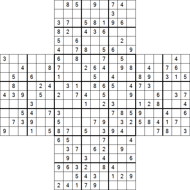 Cross Sudoku - Medium