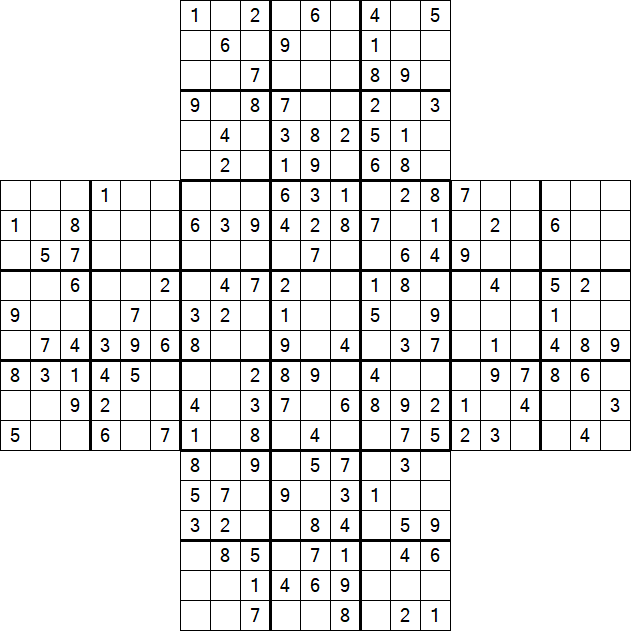 Cross Sudoku - Medium