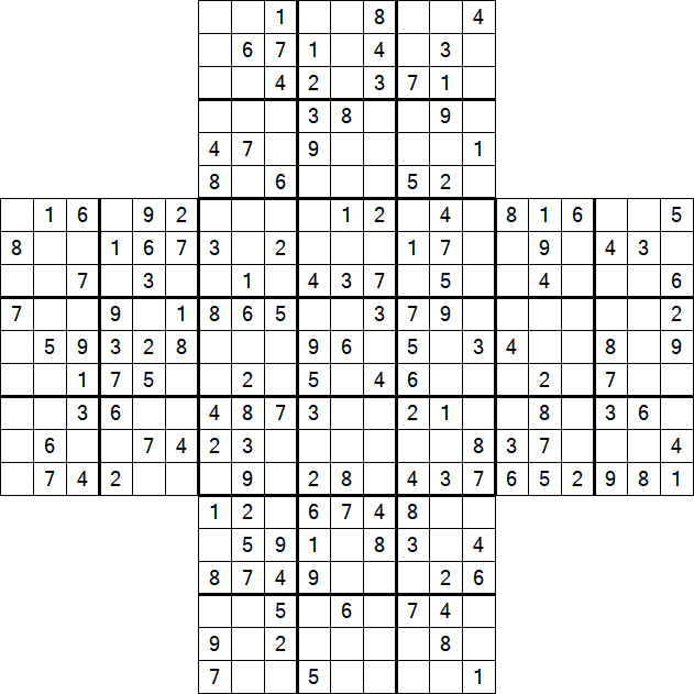 Cross Sudoku - Medium