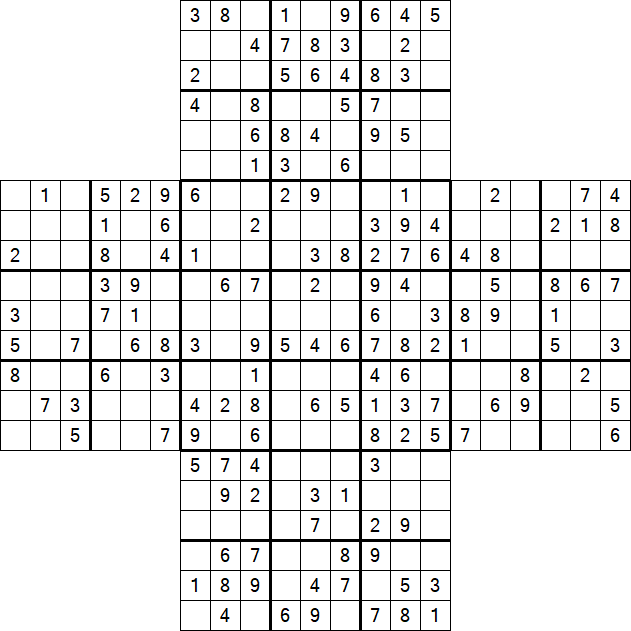 Cross Sudoku - Moyen