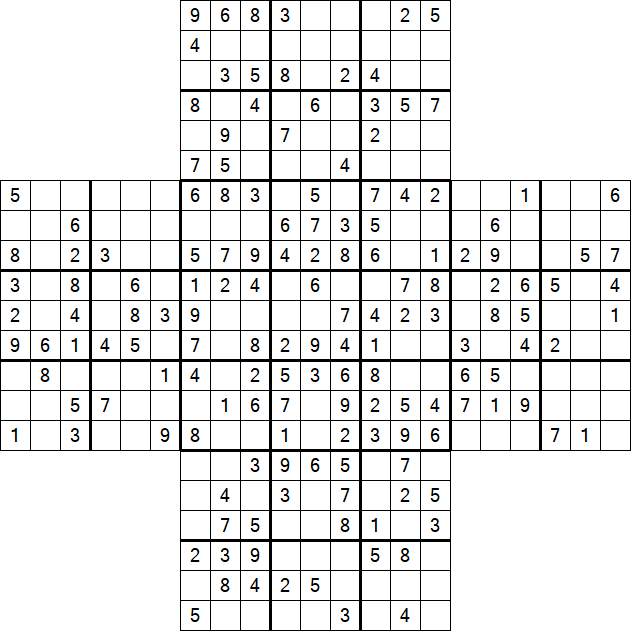 Cross Sudoku - Moyen
