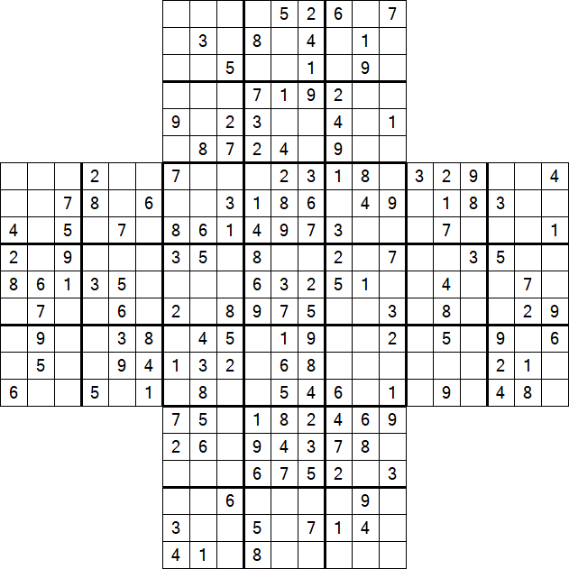Cross Sudoku - Mittel