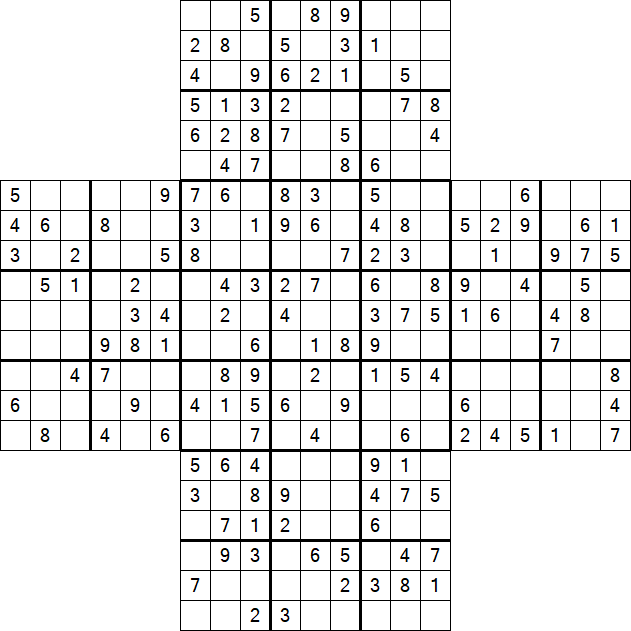 Cross Sudoku - Mittel