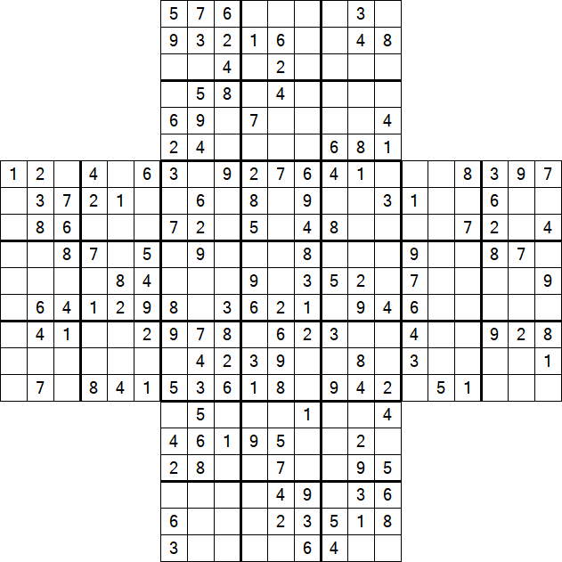 Cross Sudoku - Mittel