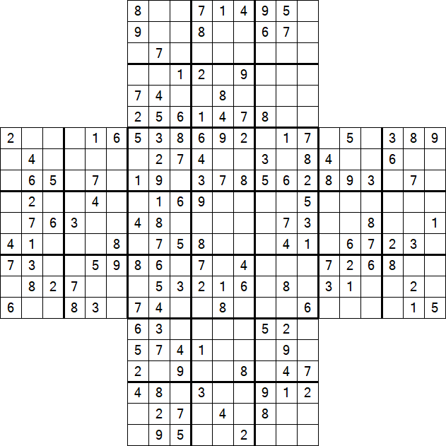 Cross Sudoku - Mittel