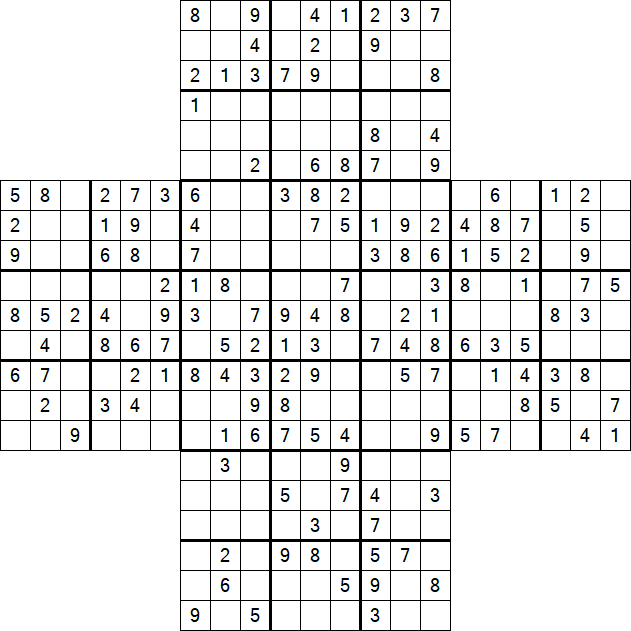 Cross Sudoku - Mittel